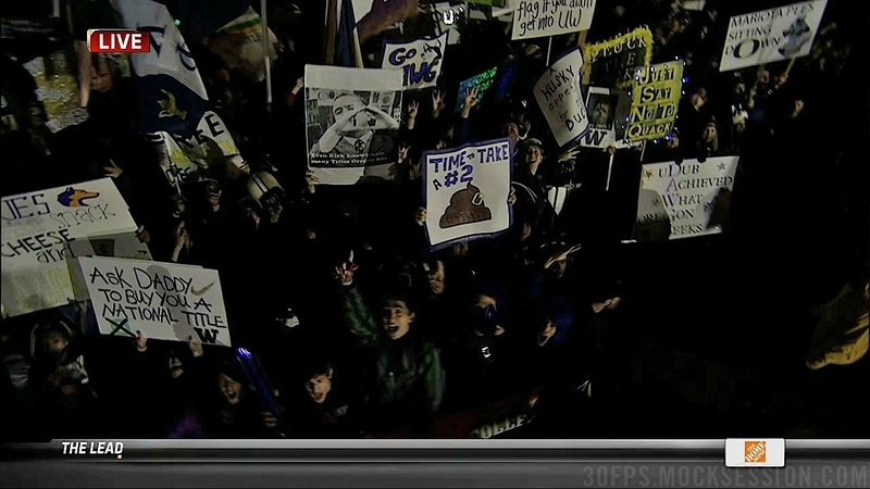 Illustration for article titled Desmond Howard Is Not Impressed: Your Oregon-UW GameDay Sign Roundup